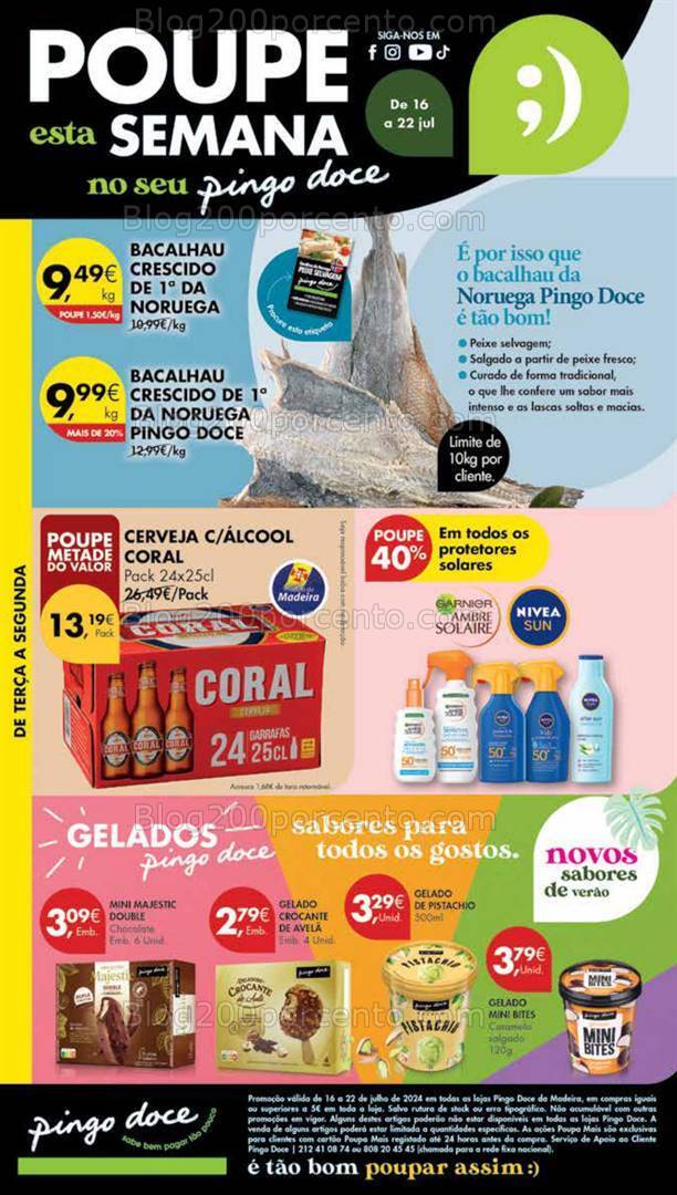 Antevisão Folheto PINGO DOCE Madeira Promoções de 16 a 22 julho