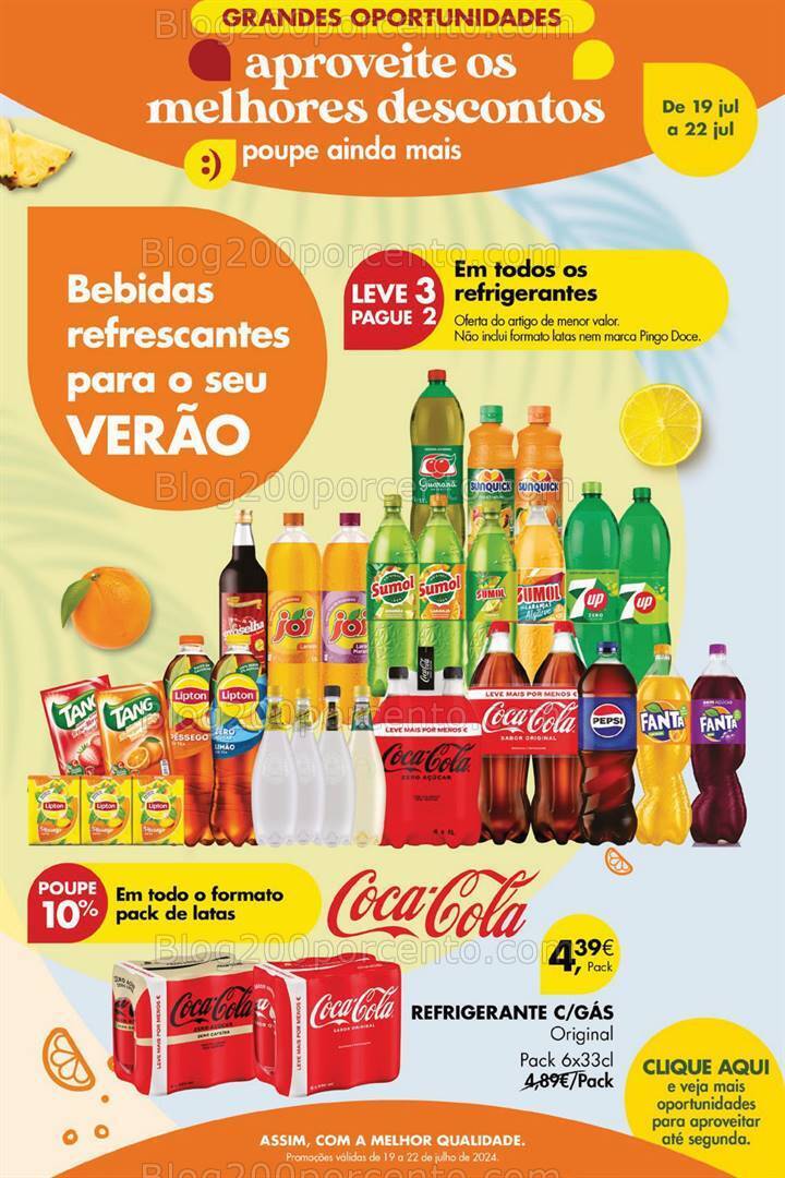 Antevisão Folheto PINGO DOCE Promoções Fim de Semana - 19 a 22 julho
