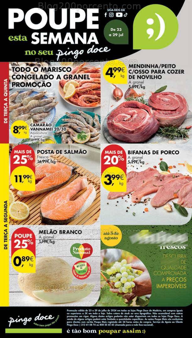 Antevisão Folheto PINGO DOCE Madeira Promoções de 23 a 29 julho