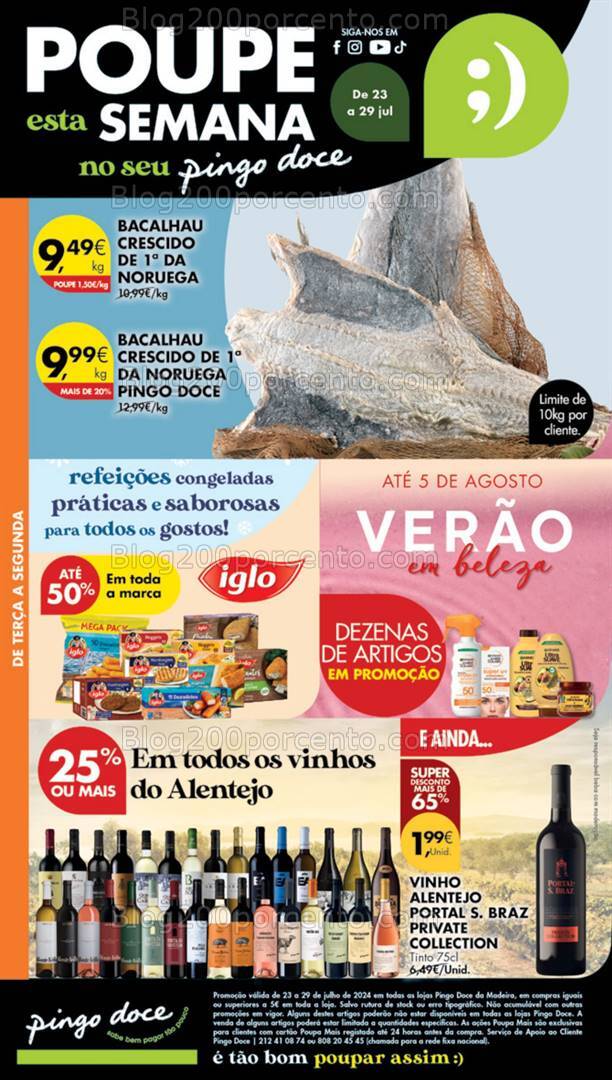 Antevisão Folheto PINGO DOCE Madeira Promoções de 23 a 29 julho
