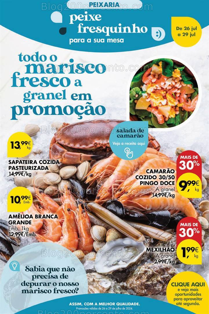 Antevisão Folheto PINGO DOCE  Promoções Fim de Semana - só 26 julho
