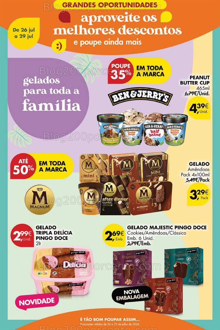 Antevisão Folheto PINGO DOCE  Promoções Fim de Semana - só 26 julho
