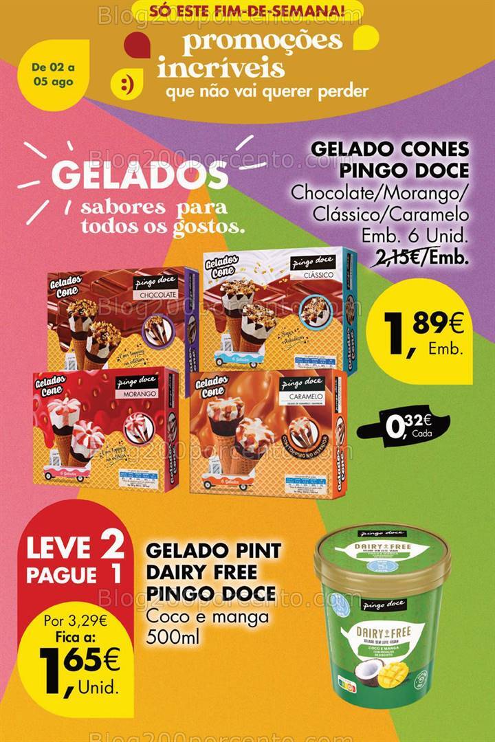 Antevisão Folheto PINGO DOCE Promoções Fim de Semana - só 3 e 4 agosto