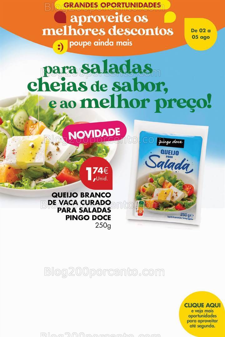 Antevisão Folheto PINGO DOCE Promoções Fim de Semana - só 3 e 4 agosto