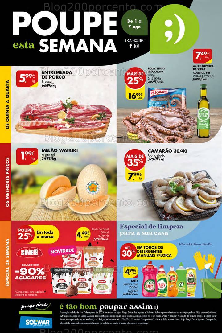 Antevisão Folheto PINGO DOCE Açores Promoções de 1 a 7 agosto