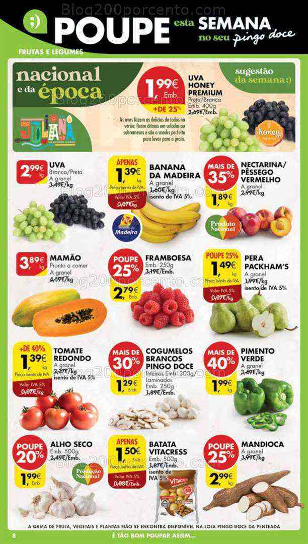 Antevisão Folheto PINGO DOCE Madeira Promoções de 1 a 7 agosto