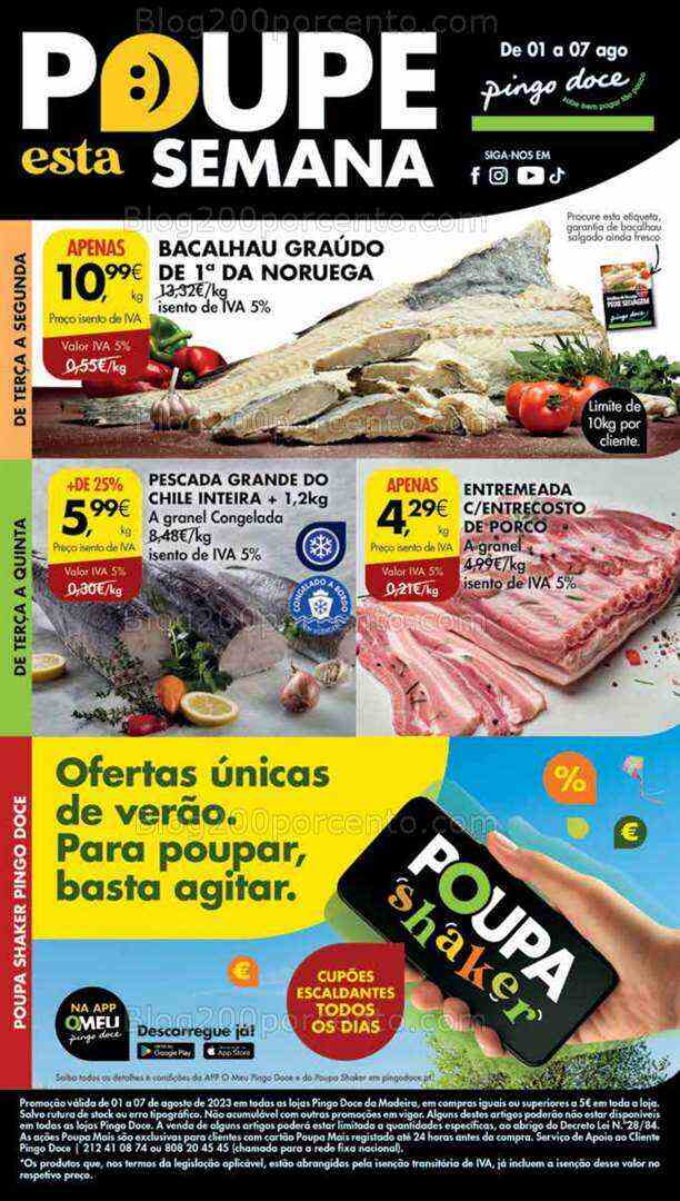 Antevisão Folheto PINGO DOCE Madeira Promoções de 1 a 7 agosto