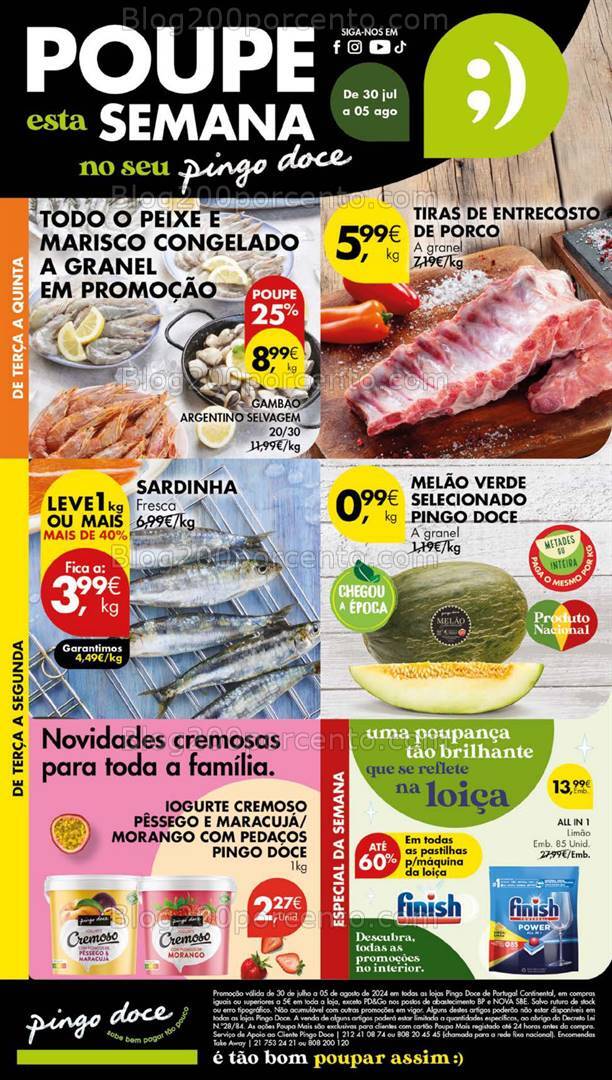 Antevisão Folheto PINGO DOCE Lojas Grandes Promoções de 30 julho a 5 agosto