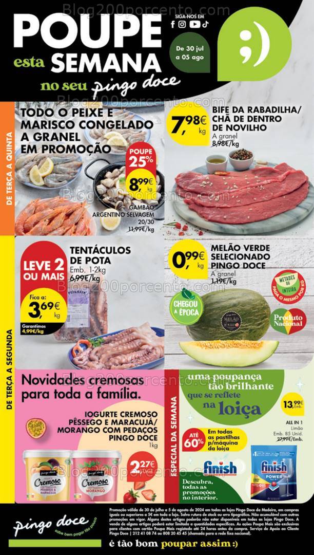 Antevisão Folheto PINGO DOCE Madeira Promoções de 30 julho a 5 agosto