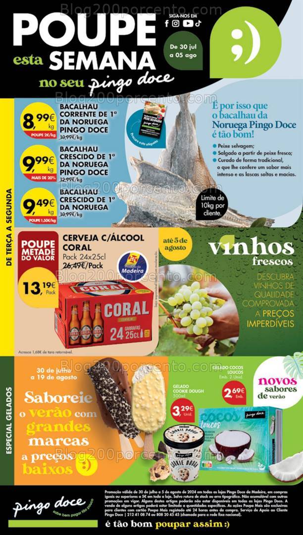 Antevisão Folheto PINGO DOCE Madeira Promoções de 30 julho a 5 agosto