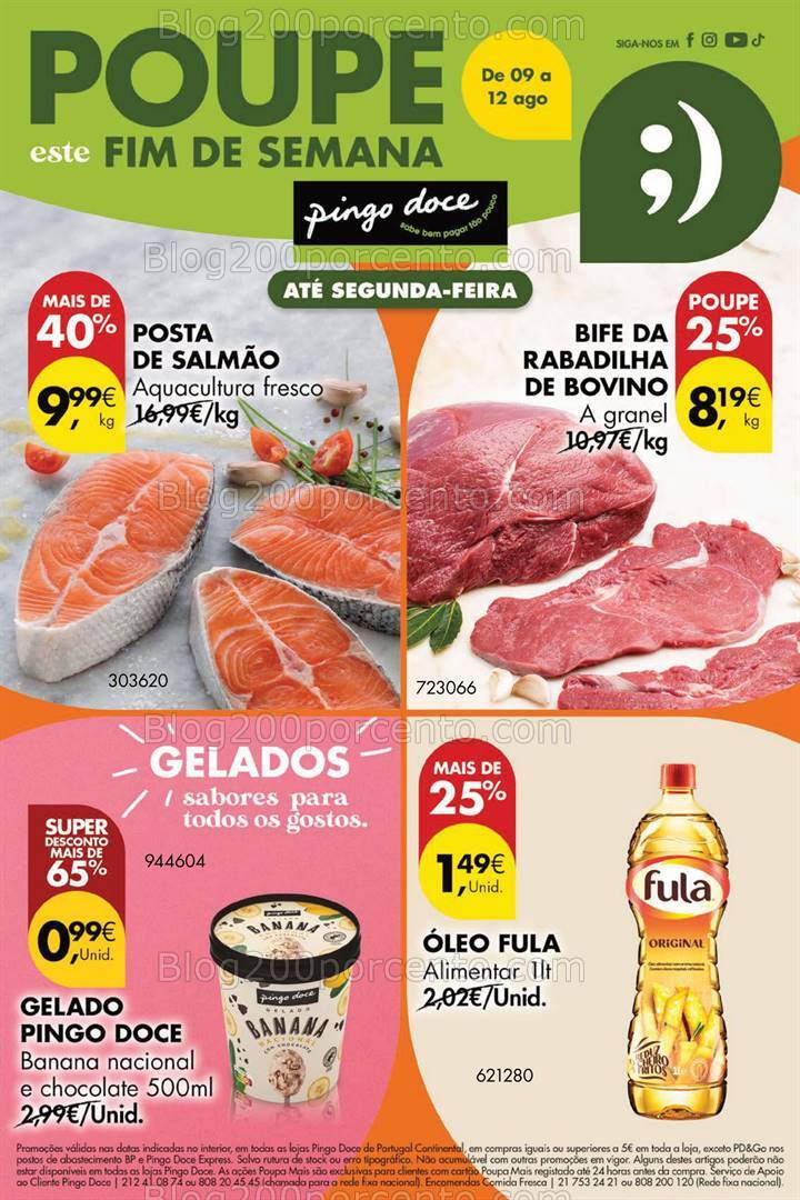 Antevisão Folheto PINGO DOCE Promoções Fim de Semana - 10 e 11 agosto
