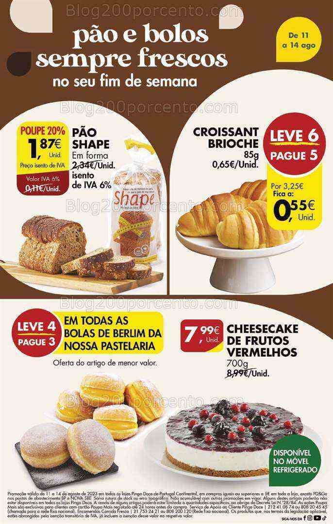 Antevisão Folheto PINGO DOCE Promoções Fim de Semana - 11 a 14 agosto