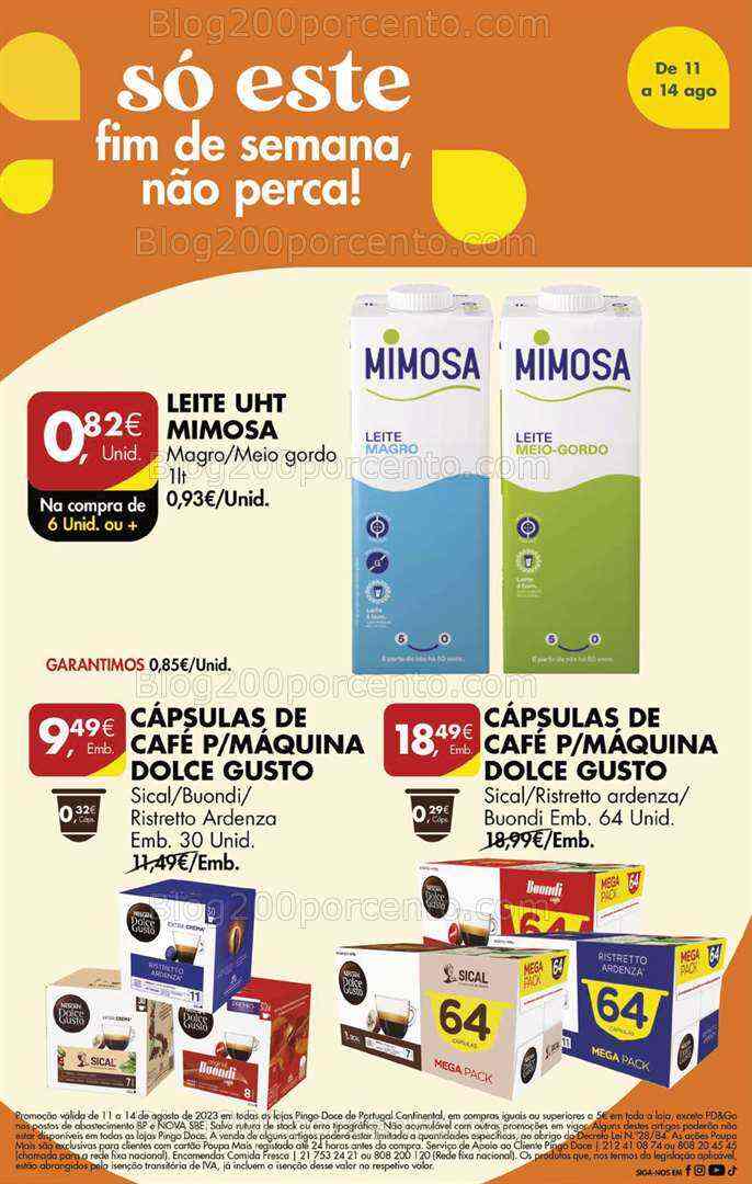 Antevisão Folheto PINGO DOCE Promoções Fim de Semana - 11 a 14 agosto