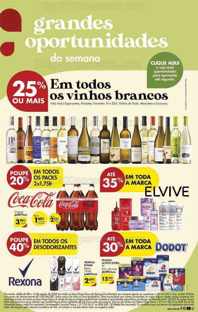 Antevisão Folheto PINGO DOCE Promoções Fim de Semana - 11 a 14 agosto