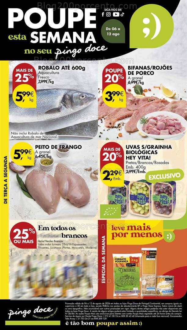 Antevisão Folheto PINGO DOCE Lojas Pequenas Promoções de 6 a 12 agosto
