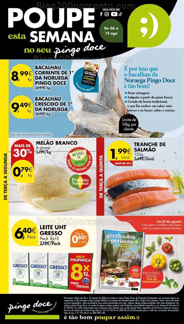 Antevisão Folheto PINGO DOCE Lojas Grandes Promoções de 6 a 12 agosto