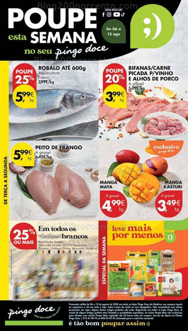 Antevisão Folheto PINGO DOCE Madeira Promoções de 6 a 12 agosto