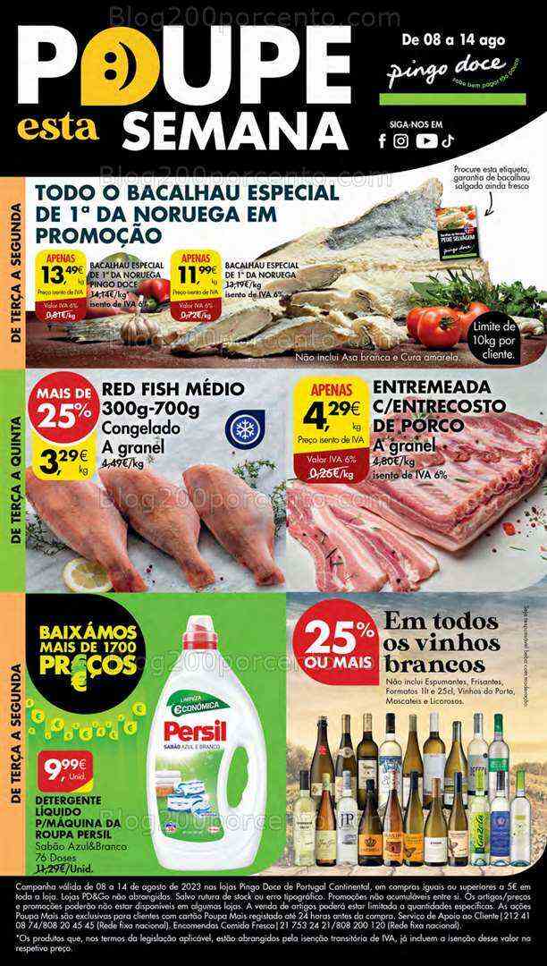Antevisão Folheto PINGO DOCE Lojas Pequenas Promoções de 8 a 14 agosto