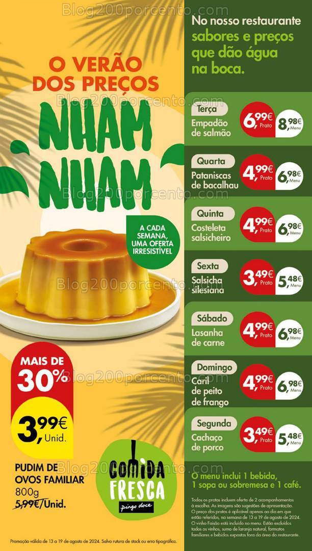 Antevisão Folheto PINGO DOCE Lojas Grandes Promoções de 13 a 19 agosto