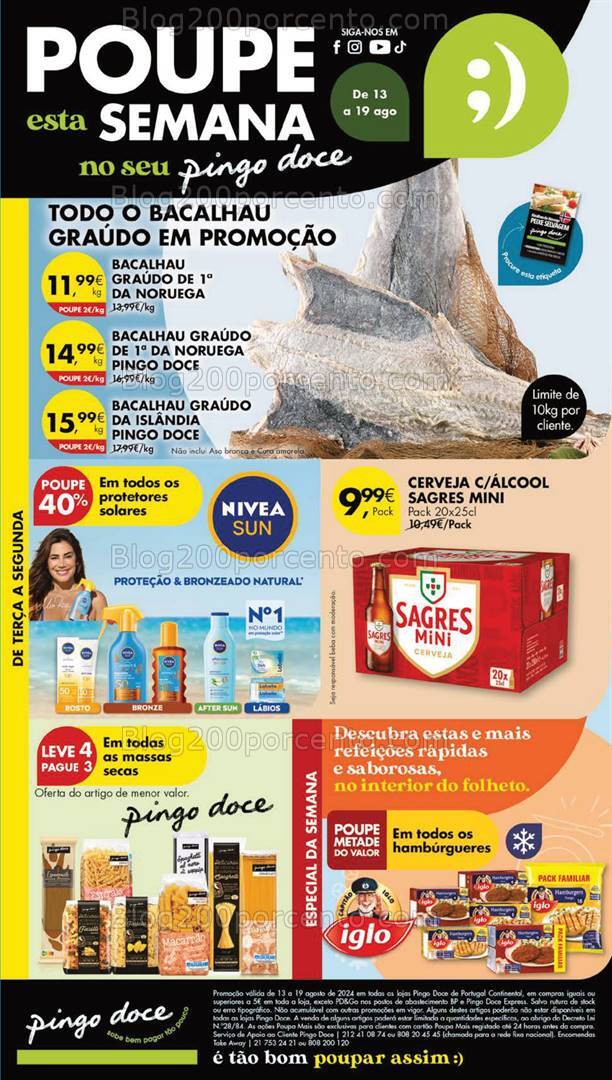 Antevisão Folheto PINGO DOCE Lojas Grandes Promoções de 13 a 19 agosto