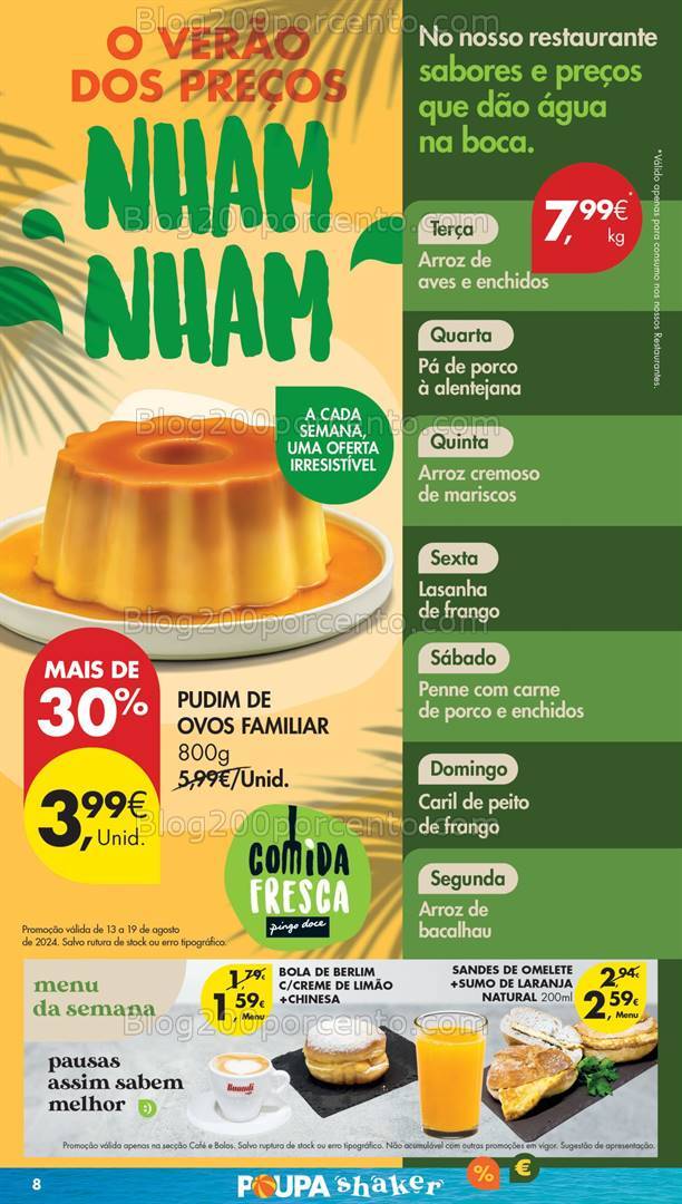 Antevisão Folheto PINGO DOCE Madeira Promoções de 13 a 19 agosto