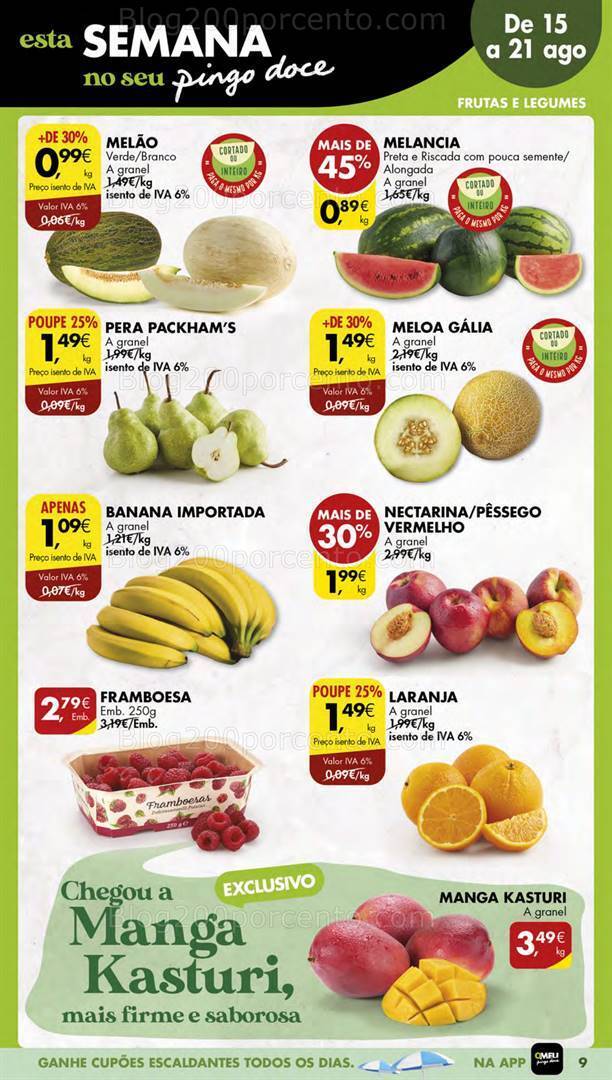 Antevisão Folheto PINGO DOCE Lojas Pequenas Promoções de 15 a 21 agosto