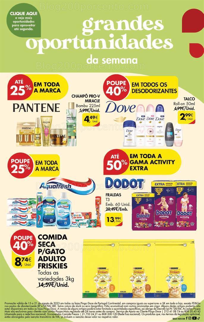 Antevisão Folheto PINGO DOCE Promoções Fim de Semana - 18 a 21 agosto