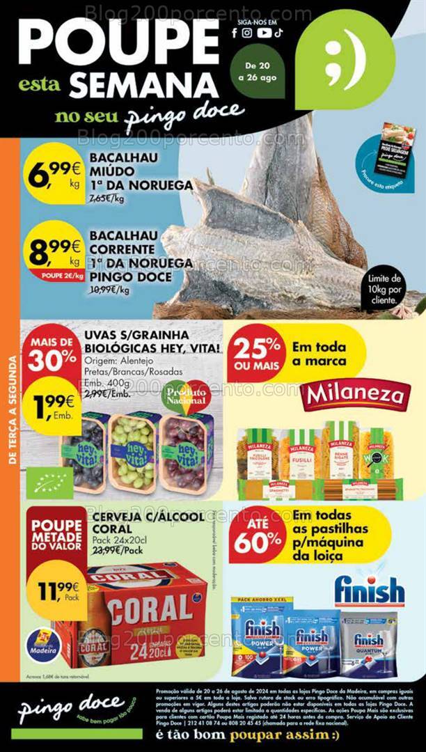 Antevisão Folheto PINGO DOCE Madeira Promoções de 20 a 26 agosto
