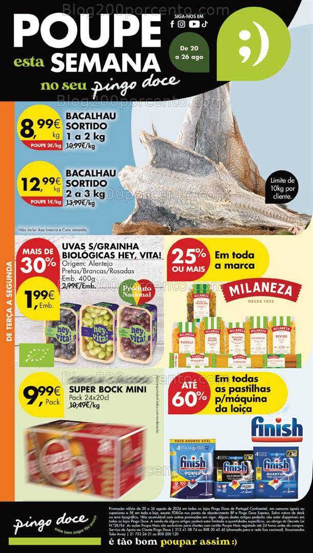 Antevisão Folheto PINGO DOCE Lojas Grandes Promoções de 20 a 26 agosto