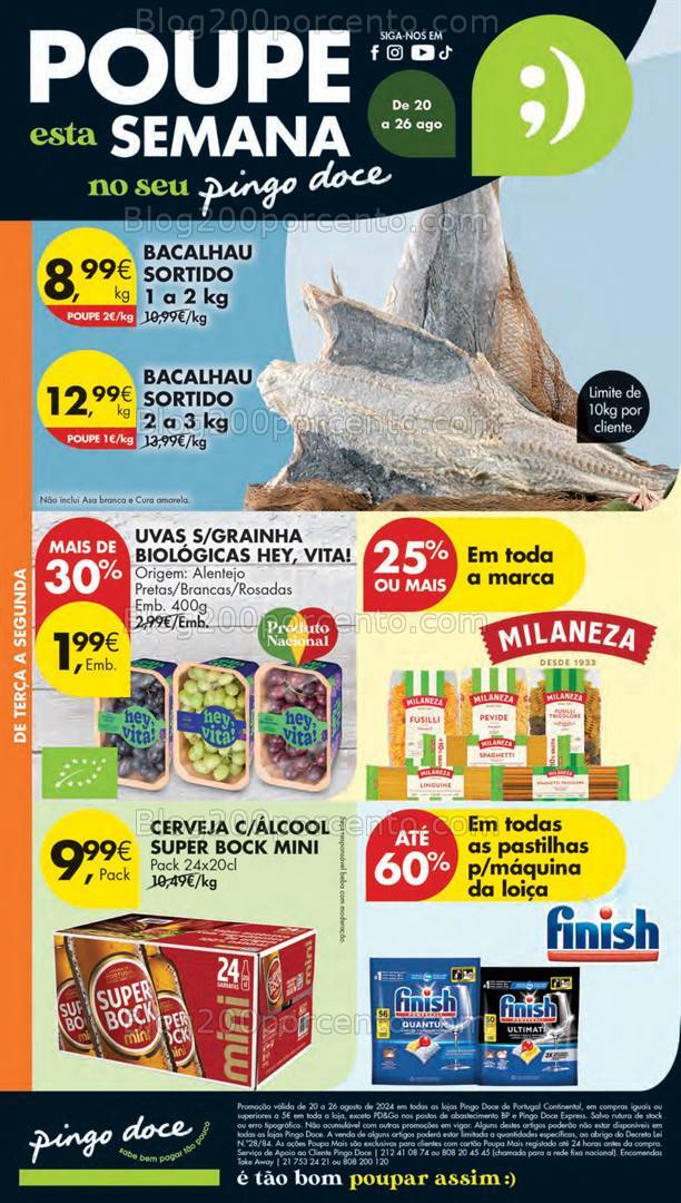 Antevisão Folheto PINGO DOCE Lojas Pequenas Promoções de 20 a 26 agosto