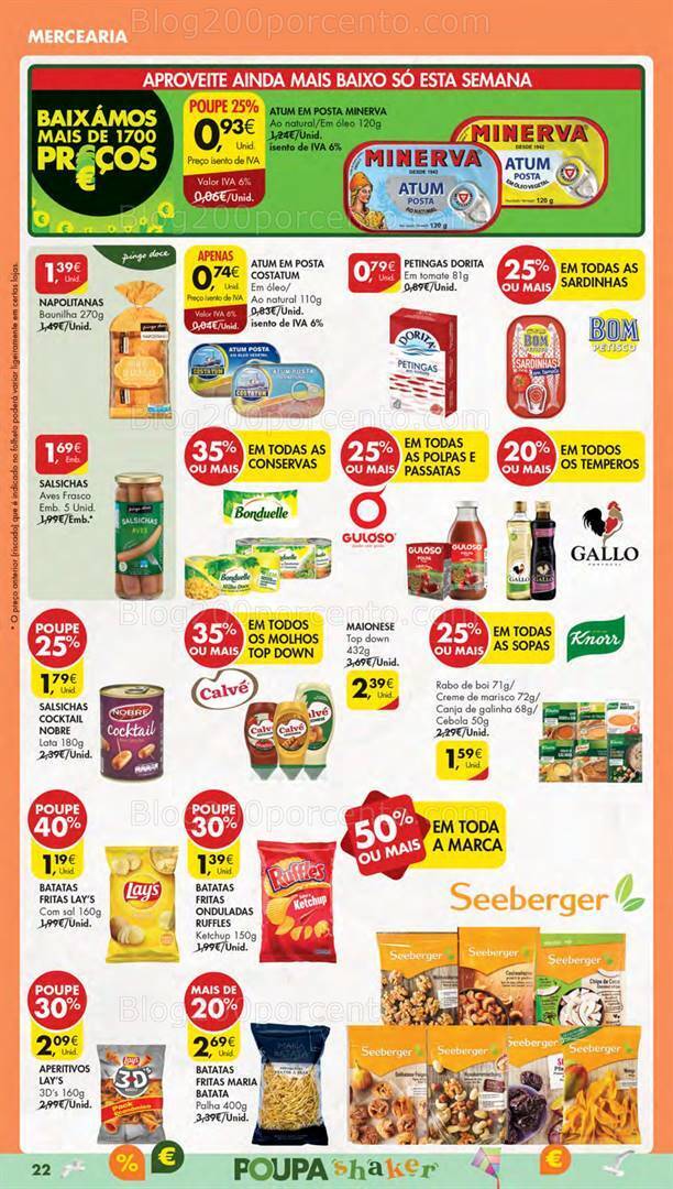 Antevisão Folheto PINGO DOCE Lojas Pequenas Promoções de 22 a 28 agosto