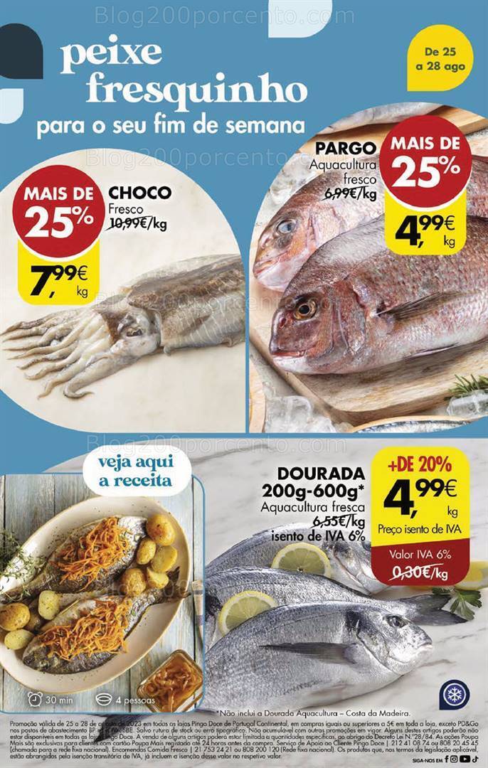 Antevisão Folheto PINGO DOCE Promoções Fim de Semana - 25 a 28 agosto