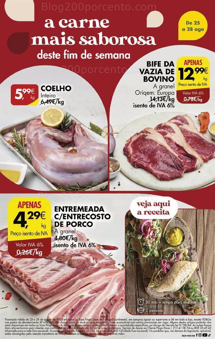 Antevisão Folheto PINGO DOCE Promoções Fim de Semana - 25 a 28 agosto