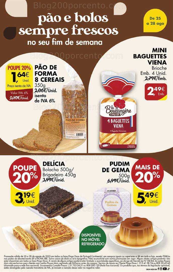 Antevisão Folheto PINGO DOCE Promoções Fim de Semana - 25 a 28 agosto