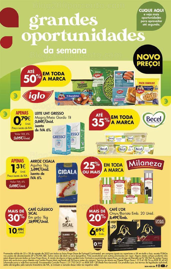 Antevisão Folheto PINGO DOCE Promoções Fim de Semana - 25 a 28 agosto