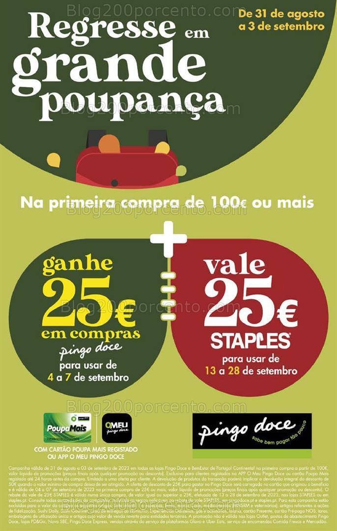 Antevisão Folheto PINGO DOCE Promoções Fim de Semana - 1 a 4 setembro