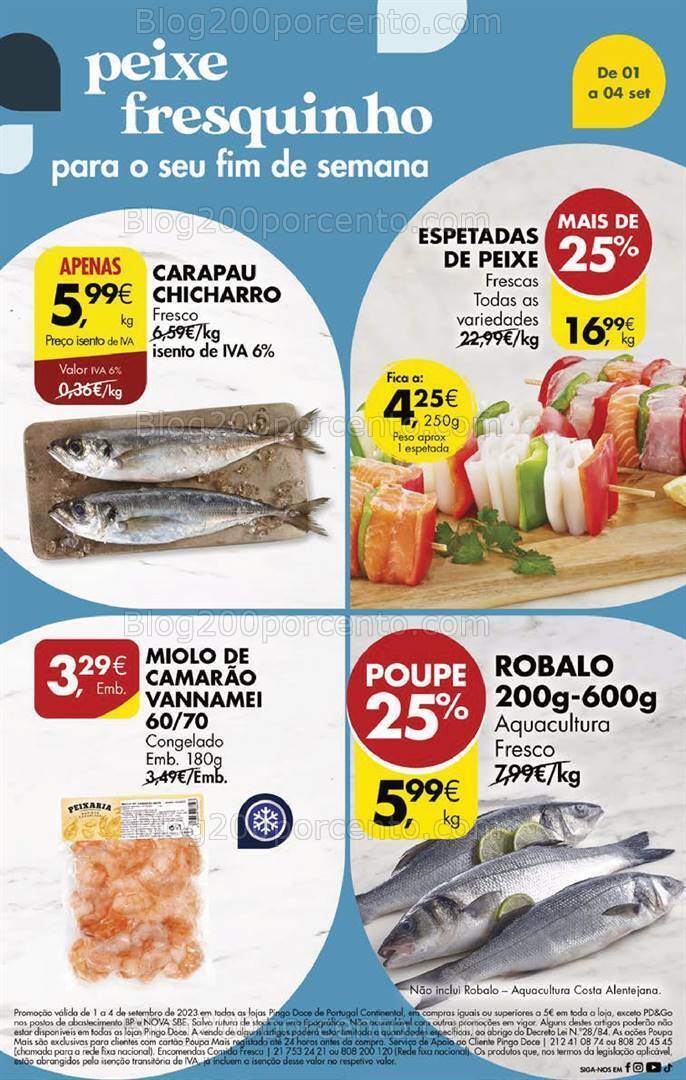 Antevisão Folheto PINGO DOCE Promoções Fim de Semana - 1 a 4 setembro