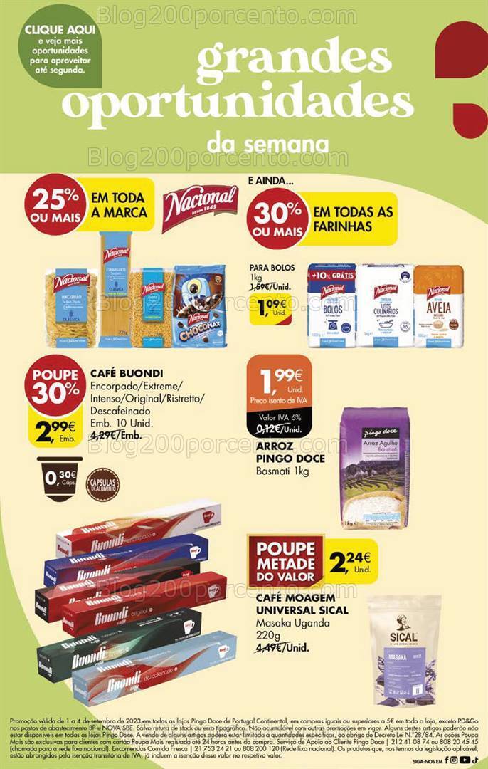 Antevisão Folheto PINGO DOCE Promoções Fim de Semana - 1 a 4 setembro