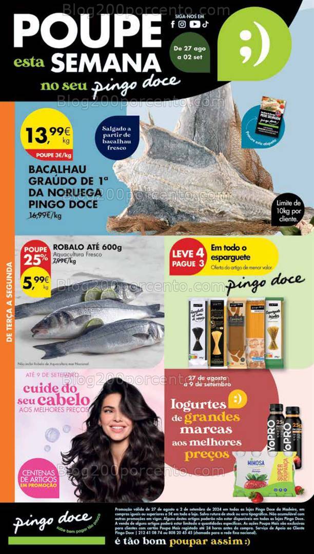 Antevisão Folheto PINGO DOCE Madeira Promoções de 27 agosto a 2 setembro
