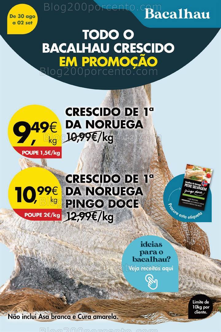 Antevisão Folheto PINGO DOCE Promoções Fim de Semana - 30 agosto a 2 setembro