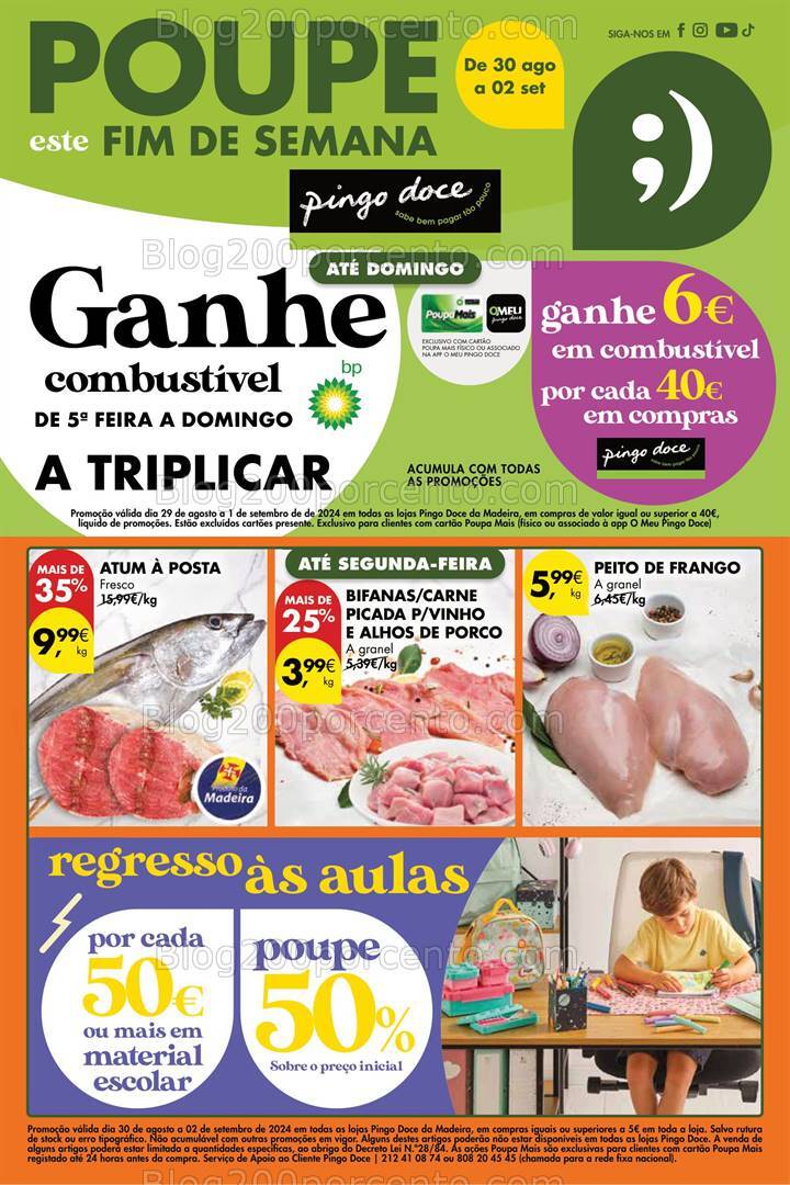 Antevisão Folheto PINGO DOCE Madeira Promoções Fim de Semana - 30 agosto a 2 setembro
