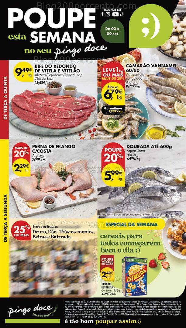 Antevisão Folheto PINGO DOCE Lojas Grandes Promoções de 3 a 9 setembro