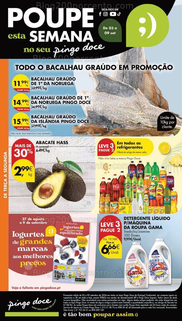 Antevisão Folheto PINGO DOCE Lojas Grandes Promoções de 3 a 9 setembro