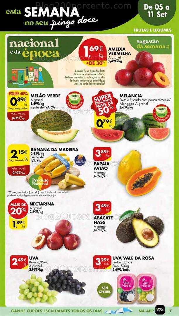 Antevisão Folheto PINGO DOCE Promoções de 5 a 11 setembro