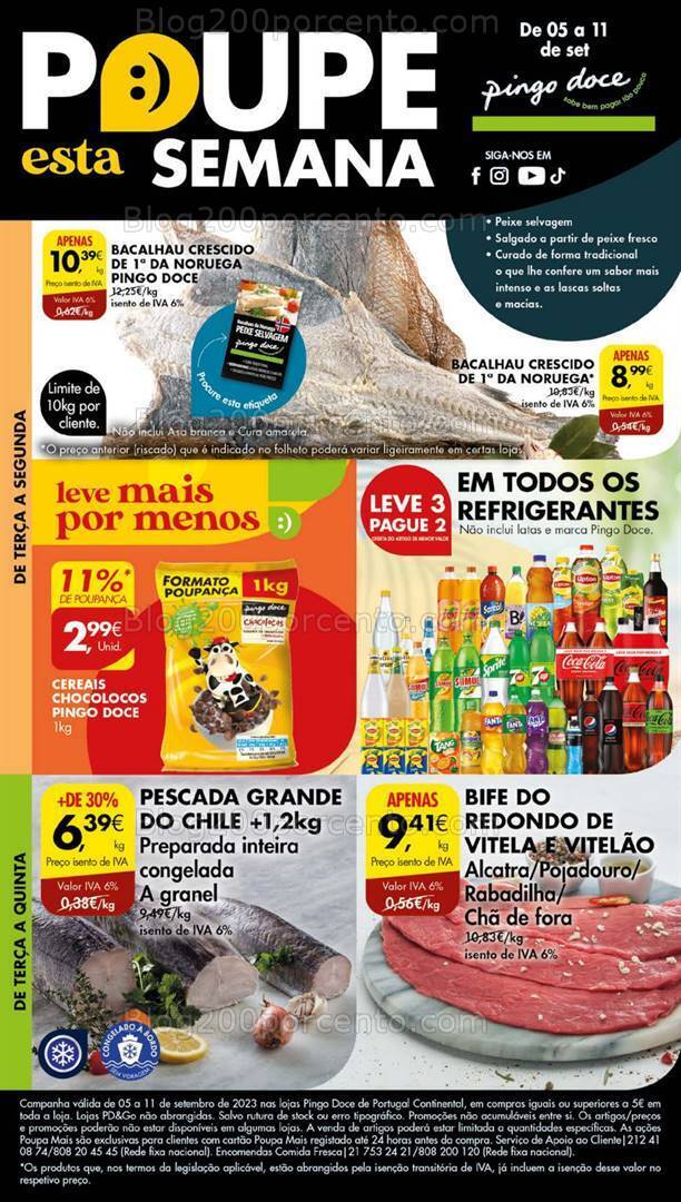 Antevisão Folheto PINGO DOCE Lojas Grandes Promoções de 5 a 11 setembro