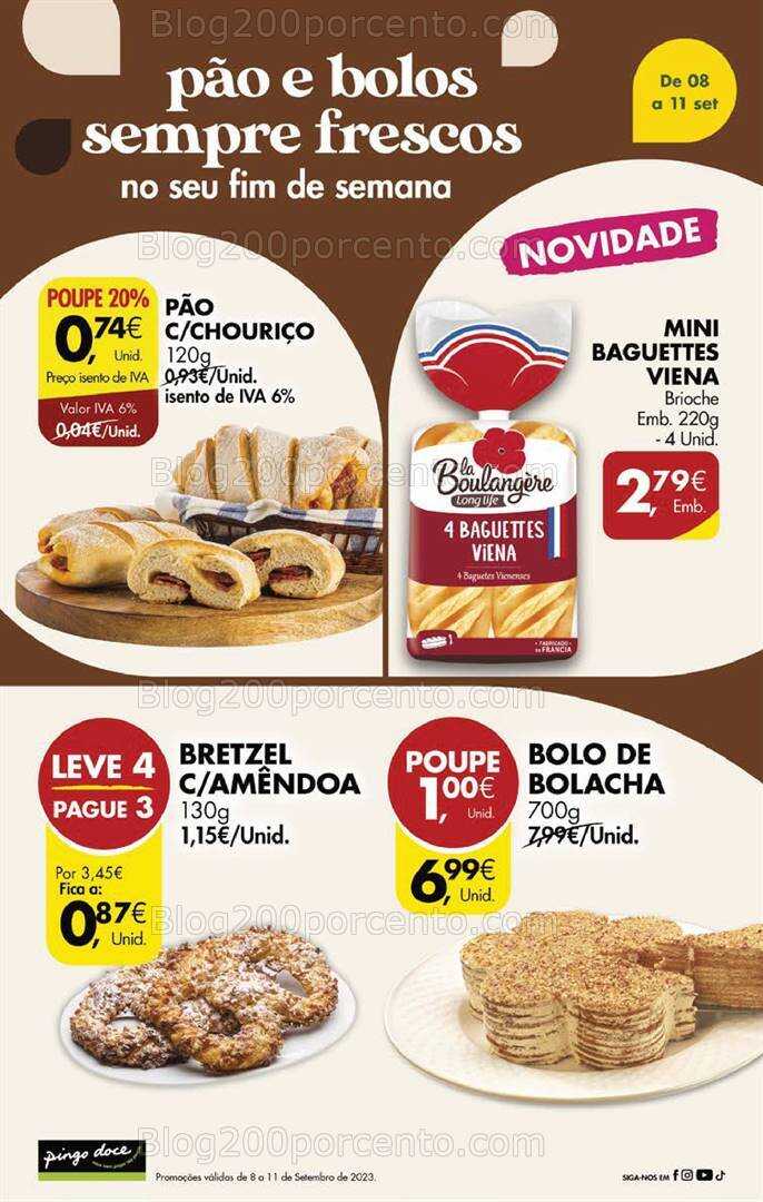 Antevisão Folheto PINGO DOCE Promoções Fim de Semana - 8 a 11 setembro