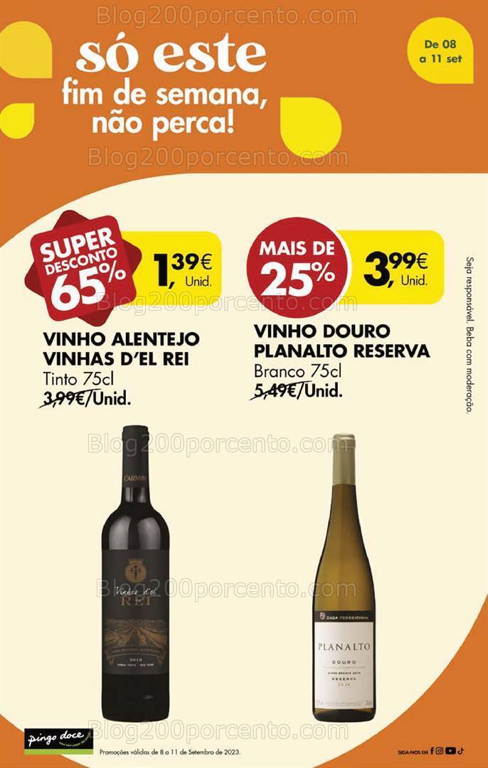 Antevisão Folheto PINGO DOCE Promoções Fim de Semana - 8 a 11 setembro