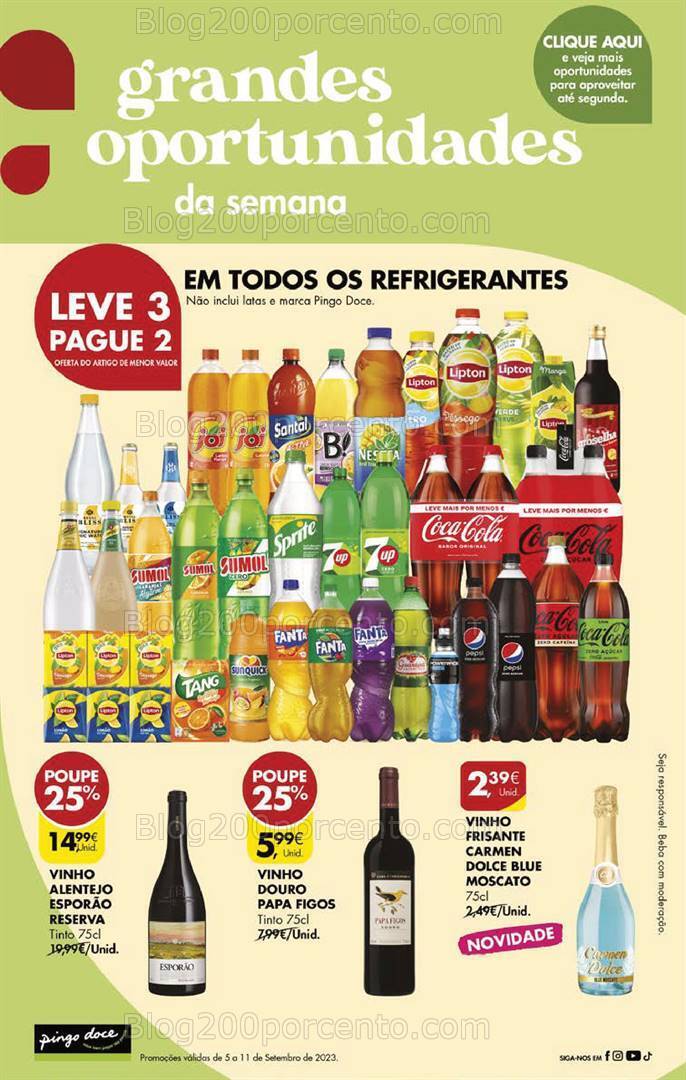 Antevisão Folheto PINGO DOCE Promoções Fim de Semana - 8 a 11 setembro