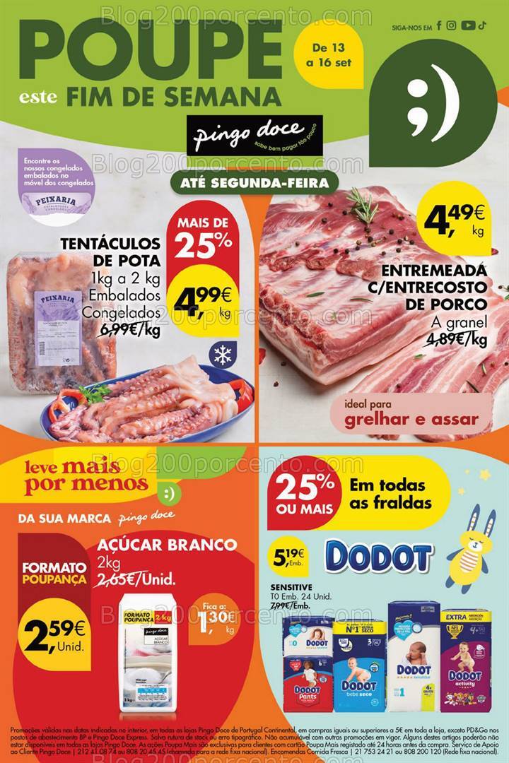 Antevisão Folheto PINGO DOCE Super Promoções Fim de Semana - 13 a 15 setembro