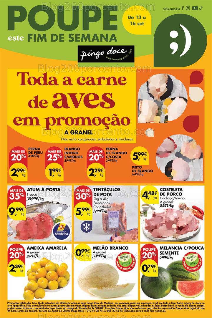 Antevisão Folheto PINGO DOCE Madeira Promoções Fim de Semana - 13 a 16 setembro